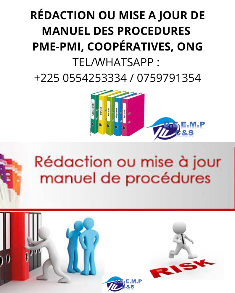 Mise en place ou a jour des procedures comptables et administratives