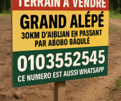 TERRAIN A VENDRE GRAND ALEPE